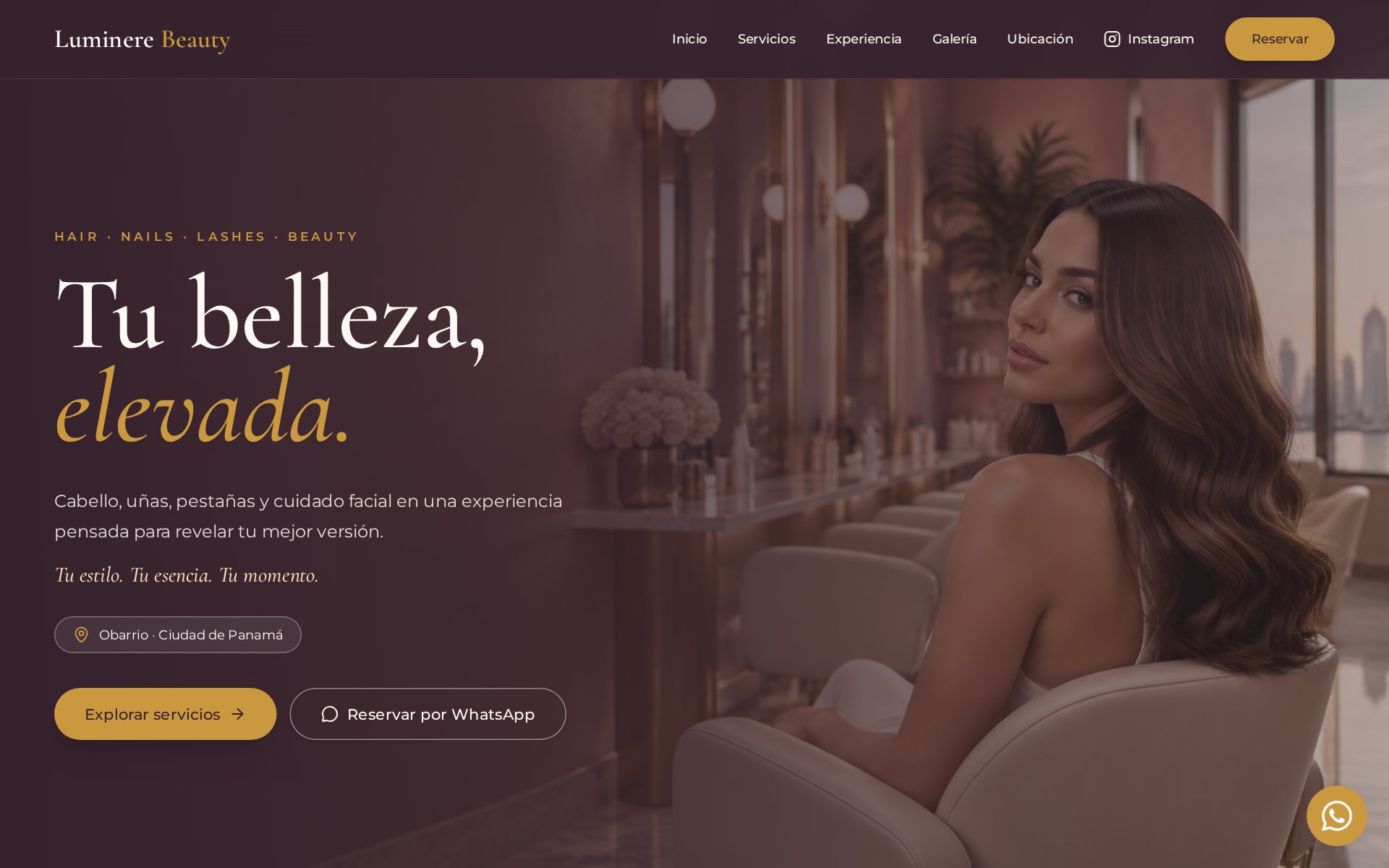 Captura real de la portada de Salón de Belleza